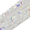 Electroplate Transparent Glass Beads Strands X-EGLA-P061-04C-AB22-1