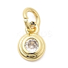 Brass Cubic Zirconia Charms LS-KK-G554-02B-01-1