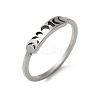 201 Stainless Steel Moon Phase Finger Ring for Women RJEW-A006-04P-1-5