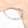 304 Stainless Steel Cable Chains Bracelet & Necklace Jewelry Sets SJEW-L199-04P-3