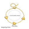 Heart Stainless Steel Link Bracelets WGCB0A8-03-3