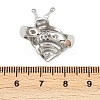 Brass Micro Pave Clear Cubic Zirconia Cuff Rings RJEW-P155-02P-5