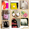 10Pcs 10 Colors Artificial Wool Fabric DIY-GA0008-83-5