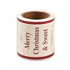 50Pcs Christmas Square with Word Merry Christmas Roll Stickers DIY-M070-03A-3