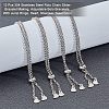 12Pcs 304 Stainless Steel Rolo Chain Slider Bracelet Making AJEW-NB0003-63-4