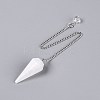 Natural Quartz Crystal Dowsing Pendulum Pendants AJEW-N005-01H-1