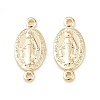Brass Oval with Virgin Connector Charm KK-Z146-31G-1