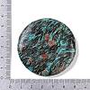 Dyed Synthetic Imperial Jasper Flat Round Figurines Ornaments G-P529-05-3