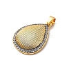 Brass Micro Pave Cubic Zirconia Pendants KK-A266-04I-G-2