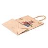 Christmas Theme Printed Kraft Paper Bags with Handles ABAG-M008-08D-3
