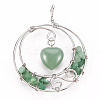 Natural Mixed Gemstone Big Pendants G-T133-P06-2