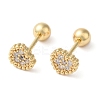 Heart Bow Brass Micro Pave Clear Cubic Zirconia Cartilage Earrings EJEW-L289-03G-06-1