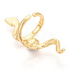 Snake Brass Micro Pave Cubic Zirconia Cup Peg Ring Settings KK-N274-40G-3