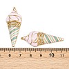 304 Stainless Steel Enamel Pendants STAS-I352-11G-01-3