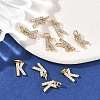 SHEGRACE Brass Micro Pave Clear Cubic Zirconia Pendants XGRQ29162-394G-K-4
