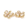 Brass Micro Pave Cubic Zirconia Pendants KK-E068-VC403-3
