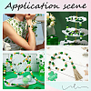 140Pcs 4 Styles Saint Patrick's Day Themed Printed Natural Wooden Beads Sets WOOD-SP0001-29-5