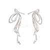 Brass Stud Earrings Findings EJEW-B063-01P-1