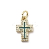 Brass Micro Pave Cubic Zirconia Pendants KK-A278-15G-03-1