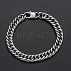 Men's 201 Stainless Steel Cuban Link Chain Necklaces NJEW-T012-01B-51-S-2