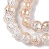 Electroplated Crackle Glass Beads Strands X-EGLA-N014-6mm-02-3