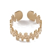 Ion Plating(IP) 304 Stainless Steel Handrail Open Cuff Rings for Women RJEW-G285-30G-2