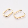 304 Stainless Steel Oval Hoop Earring Findings STAS-G317-02G-4