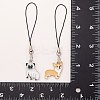 Alloy Enamel Mobile Strap HJEW-SW00023-02-7