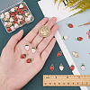 Light Gold Plated Alloy Enamel Pendants ENAM-SC0002-74-3