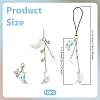4Pcs Glass & Brass Mobile Straps and Mobile Dustproof Plug and Pendatn Decoration Kits HJEW-OC00029-2
