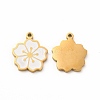 Ion Plating(IP) 304 Stainless Steel Enamel Charms STAS-F291-06G-03-1