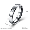 Valentine's Day Gifts Engraved Titanium Steel Couple Rings For Women RJEW-BB16383-6P-3