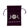 Velvet Triple Moon Print Storage Pouches PW-WG89309-01-1
