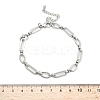 304 Stainless Steel Oval Link Anklets for Women AJEW-U025-01P-5