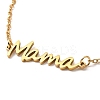 Mother's Day 304 Stainless Steel Ma Ma Link Chains Bracelets for Women BJEW-Q335-01A-G-2