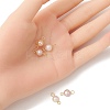 Natural Cultured Freshwater Pearl Connector Charms PALLOY-YW0001-52-4
