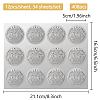 34 Sheets Silver Foil Embossed PET Picture Sticker DIY-WH0528-017-2