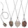3Pcs 3 Styles 304 Stainless Steel Macrame Pouch Necklace Making for Gemstone Nuggets NJEW-BBC0001-25-1