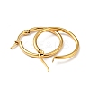 PVD Vacuum Plating 201 Stainless Steel Hoop Earrings with 304 Stainless Steel Pins for Women LS-EJEW-D279-12G-02-2