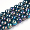 Electroplate Opaque Glass Beads Strands GLAA-T032-P4mm-AB14-1