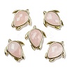 Natural Rose Quartz Pendants G-U019-02G-02-1