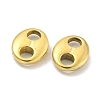 PVD Vacuum Plating 304 Stainless Steel Oval Connector Charms STAS-L278-037G-2