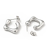 Non-Tarnish Square Stud Earrings EJEW-G293-08P-2