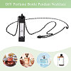 1Pc Glass Hourglass Rectangle Pet Memorial Keepsake Urn Ashes Pendant Necklaces NJEW-CA0001-27EB-4