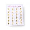 Crystal Rhinestone Tiny Fish Stud Earrings with 316 Stainless Steel Pins for Women EJEW-J043-06G-3