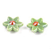 Glazed Porcelain Beads Strands PORC-N008-10D-3
