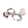 3 Pairs 3 Styles Christmas 304 Stainless Steel Hoop & Studs Earrings Set for Women EJEW-K279-12A-P-4