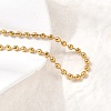 304 Stainless Steel Ball Chain Bracelets for Women BJEW-B140-04G-3