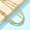 304 Stainless Steel Snake Chain Bracelets for Women BJEW-U019-04G-04-2