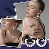 4 Pairs Natural Pearl Braided Hoop Earrings EJEW-UN0002-10-6